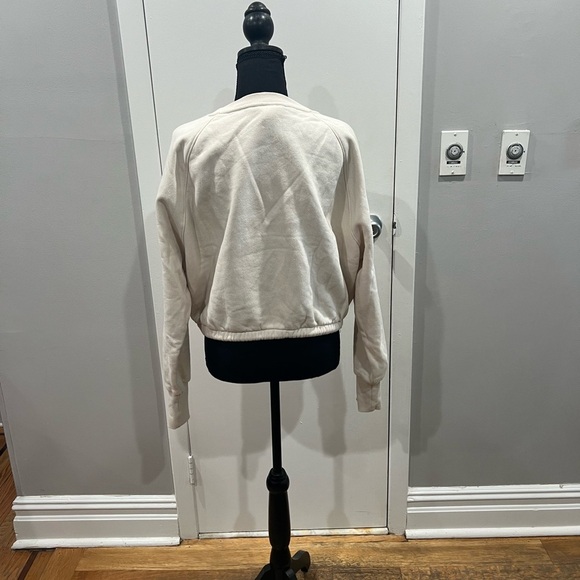 HM cream crop sweater with draw string waist - Picture 7 of 9